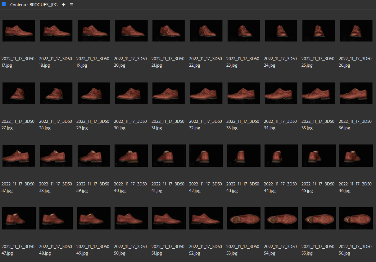 Prise de vue photogrammétrie