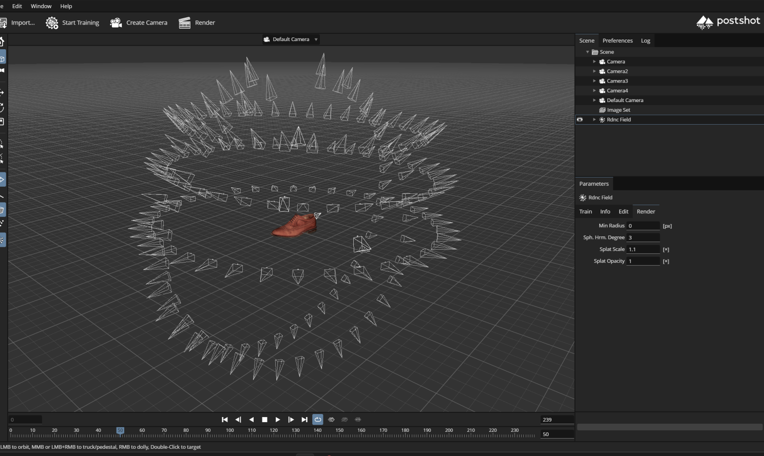Interface Postshot Gaussian Splatting
