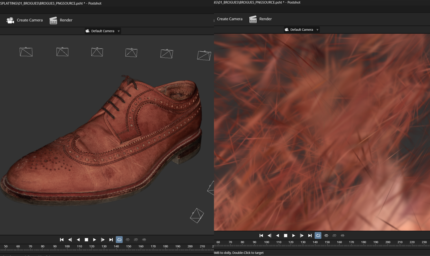 Comparaison Gaussian Splatting et splats zoomés